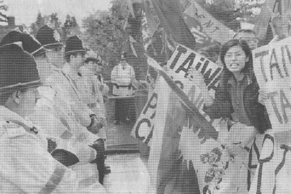 TSAUK Protest against Jiang Zemin at Cambridge: Taiwan is NOT part of China!